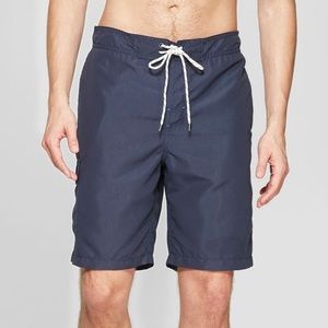 Solid Blue Board Shorts